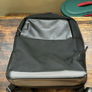 The Toppu black backpack minimalist sleek design unisex